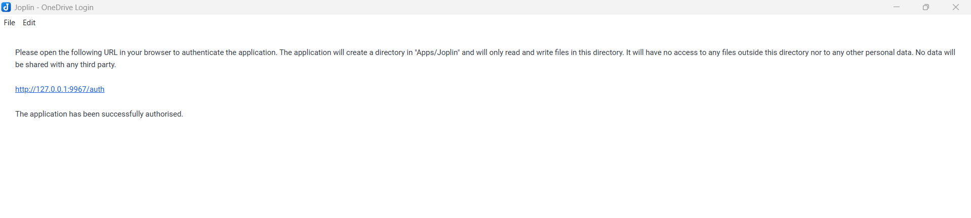 OneDrive sync success confirmation